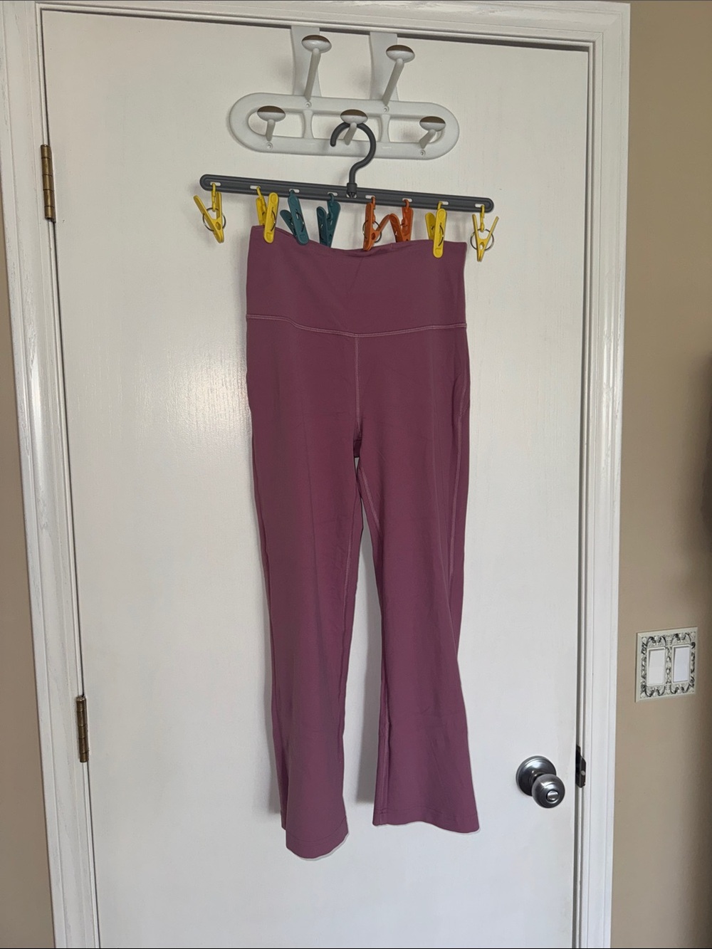 lululemon athletica dusty mauve high-rise flare leggings